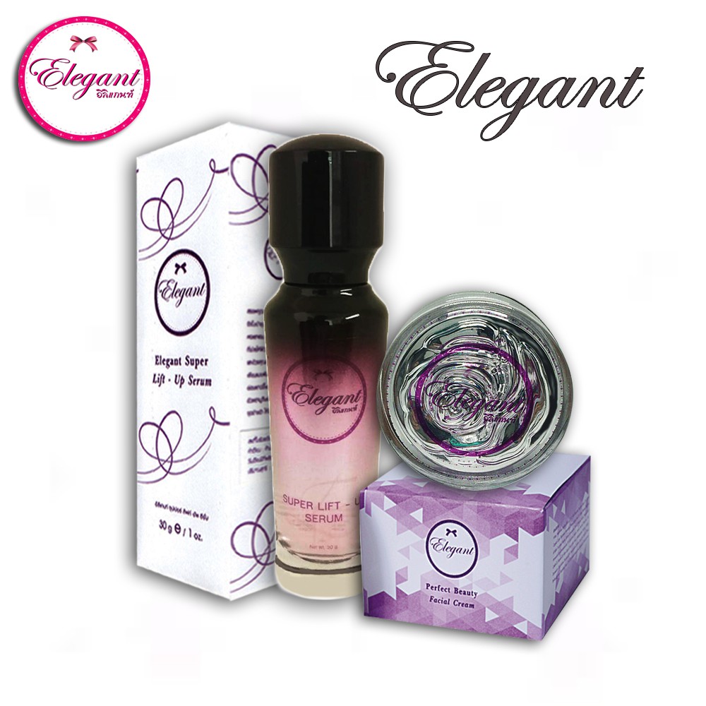 018-elegant-อิลิแกนท์-เซรั่ม-หน้าอ่อนเยาว์-เต่งตึง-กระชับ-ไร้ริ้วรอย-กระ-30-ml-ครีมหน้าขาว-กระจ่างใส-ไร้สิว-15-ml