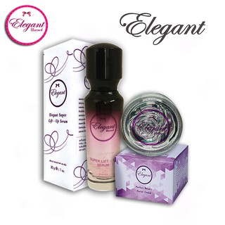 018 Elegant / อิลิแกนท์ เซรั่ม หน้าอ่อนเยาว์ เต่งตึง กระชับ ไร้ริ้วรอย กระ 30 ml. + ครีมหน้าขาว กระจ่างใส ไร้สิว 15 ml.