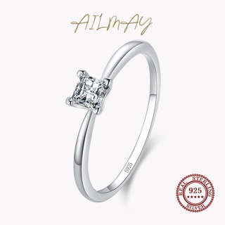 Ailmay Simple 925 เงินแฟชั่นแหวนผู้หญิง