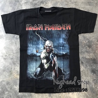 เสื้อยืดโอเวอร์ไซส์IR062 เสื้อยืดวงร็อค IRON MAIDEN ไอรอน เมเดน เสื้อวง เสื้อยืดไอรอนเมเดน เสื้อวินเทจS-3XL