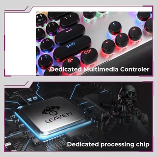 ภาพขนาดย่อของภาพหน้าปกสินค้าLEAVEN K550 Mechanical Keyboard คีย์บอร์ดเครื่องกลถอดเปลี่ยนได้ทันที 87คีย์การเล่นเกมแบบมีสาย RGB จากร้าน _j3k2tzi5k บน Shopee ภาพที่ 5