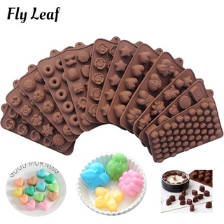 Fly Leaf (50 in 1) แม่พิมพ์ช็อคโกแลต ขนม เยลลี่ พุดดิ้ง แม่พิมพ์รถ ดอกไม้ ทรงกลม ซิลิโคน แม่พิมพ์เบเกอรี่ เครื่องมือ