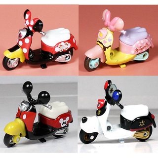 ของเล่นเด็กTomica Takara Tomy Disney Mickey Minnie Donald Duck Sophia โลหะผสม มินิ รถจักรยานยนต์ ของเล่นเด็ก