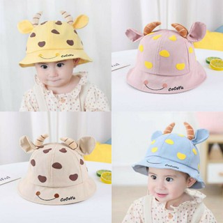 🔥พร้อมส่ง🔥หมวกเด็ก 6เดือน-3ปี รอบหัว:50-52 cm. ลายวัว🐮