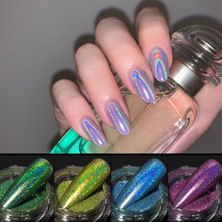 ภาพหน้าปกสินค้าNail Decoration Mirror Effect Holographic Powder Charms Flake Paillette Manicure Glitter ที่เกี่ยวข้อง