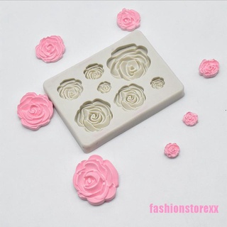 [Lfasxx] แม่พิมพ์ซิลิโคนรูปดอกกุหลาบ 3D สําหรับทําเค้กช็อคโกแลตฟองดองน้ําตาล
