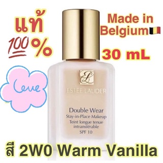 ❤️แท้ 💯%❤️ESTEE LAUDER รองพื้นDouble wear Stay-in-Place SPF10/ PA+++❤️สี 2W0 Warm Vanilla 30mL❤️หมดอายุ 01/23❤️