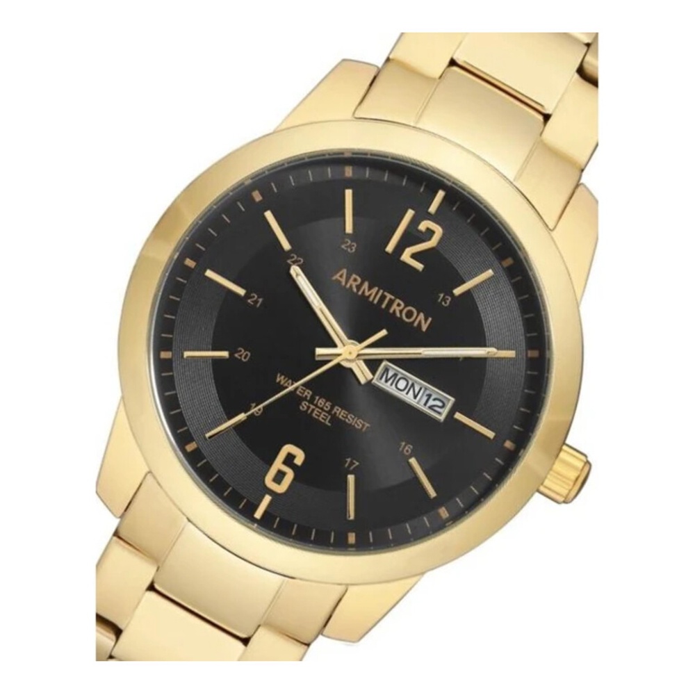 armitron-ar20-5309bkgp-p19-นาฬิกาข้อมือผู้ชาย-สายสแตนเลส-สีทอง