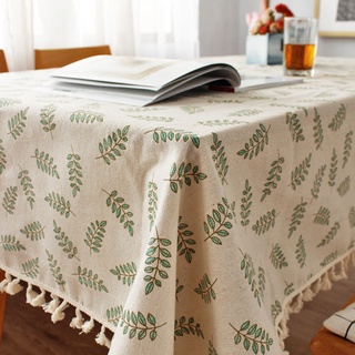 ผ้าปูโต๊ะ ผ้าฝ้าย และผ้าลินิน ทรงสี่เหลี่ยมผืนผ้า ป้องกันฝุ่น ขนาดเล็ก สไตล์นอร์ดิก และญี่ปุ่น
