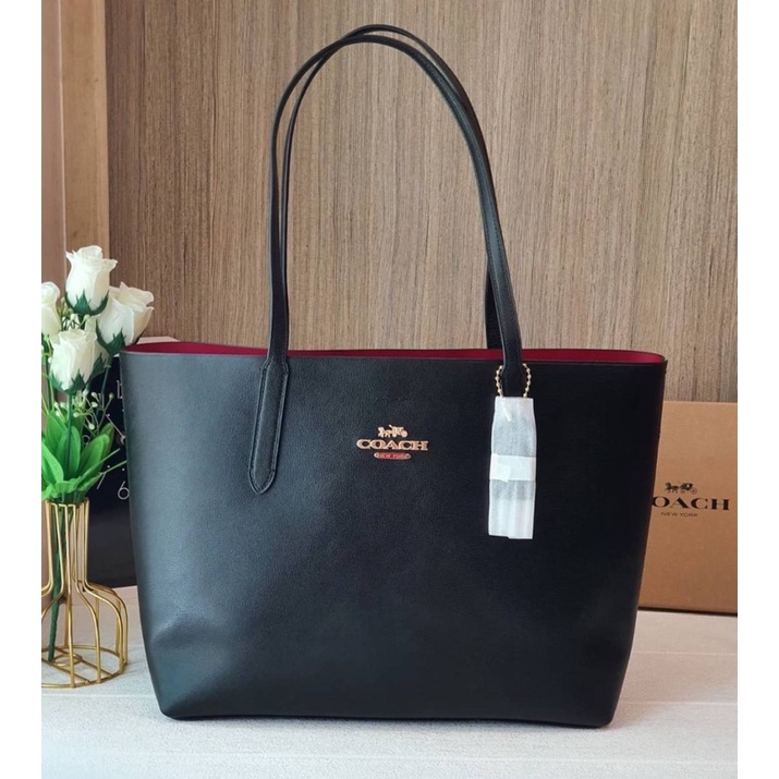 0 Coach F31535 Leather Avenue Tote Shopee Thailand