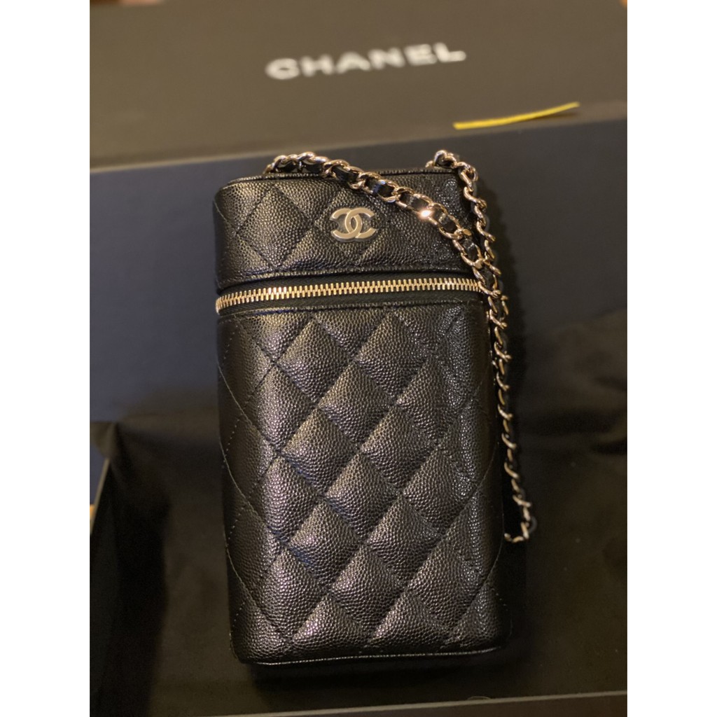 Chanel phone holder cash black caviar holo30 Shopee Thailand