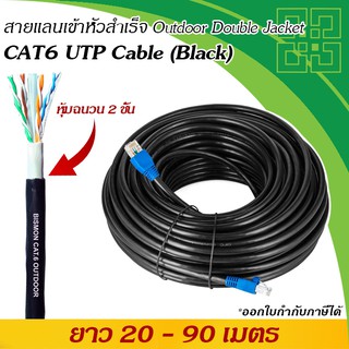 สายแลน Cat6 เข้าหัวสำเร็จ ยาว 20 เมตร, CAT6 LAN UTP (Outdoor)