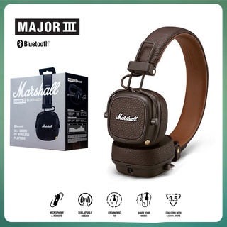 Marshall Major III หูฟังบลูทูธไร้สาย ตัดเสียงรบกวน HIFI สําหรับเล่นเกม