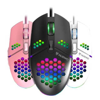 ภาพหน้าปกสินค้าNUBWO HEXAGON NM-91M Gaming Mouse เม้าส์เกมมิ่ง Black/White/Pink Warrenty 1 Year ที่เกี่ยวข้อง