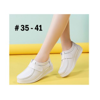 สินค้า รองเท้าหนังขาว พยาบาล#16  พร้อมส่งทุกวัน