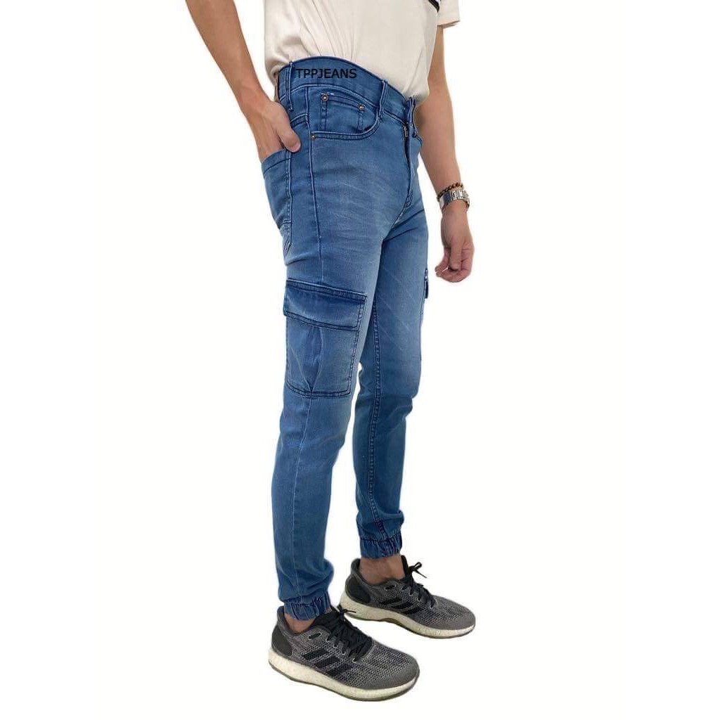 ราคาและรีวิวNew Jogger Jeans กางเกงขาจั้ม ทรงสลิม ผ้ายืดสวมใส่สบาย ทรงสวย มีกระเป๋าข้าง เป้าซิป Size 28-36 รับชำระปลายทาง