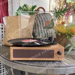 ภาพขนาดย่อของภาพหน้าปกสินค้ามาใหม่ เครื่องเล่นแผ่นเสียงย้อนยุคเครื่องบันทึกไวนิลเครื่องเล่นแอลพี Vinyl turntable LP Vintage แบบพกพา เครื่องเล่นบลูท จากร้าน morosth บน Shopee