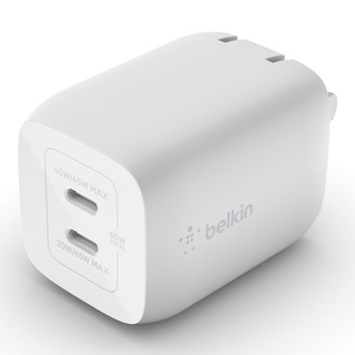 Belkin WCH013 หัวชาร์จ 2 พอร์ต 65 วัตต์ เทคโนโลยี GaN with PPS ใช้ได้กับ iPhone และ MacBook