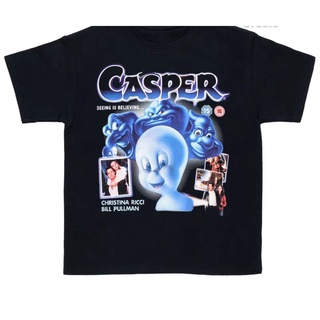 [2022]เสื้อยืดผ้าฝ้าย CASPER MOVIE BOOTLEG OVP OVERPRINT MOVIE CARTOON Tag WILD OATS เสื้อลายการ์ตูน การ์ตูนแคสเปอร์ ผีน