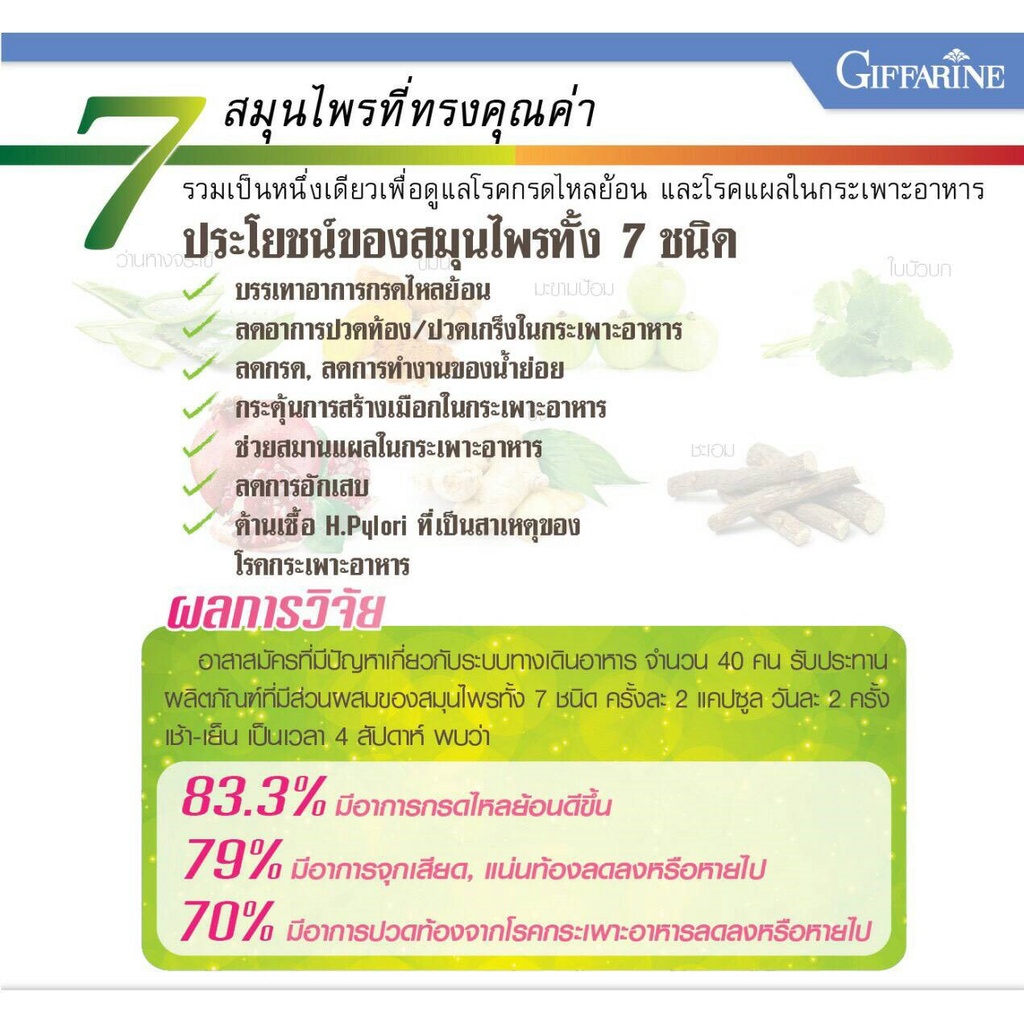 ส่งฟรี-ลดกรดไหลย้อน-ลดจุกเสียดแน่นท้อง-อาหารไม่ย่อย-ลดกรด-ลดอาการปวดท้อง-ลดการทำงานของน้ำย่อย-gasta-herb-giffarine