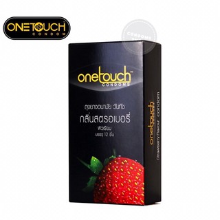 สินค้า ถุงยางอนามัยวันทัช สตรอเบอรี่(12ชิ้น) Onetouch Strawberry Condom