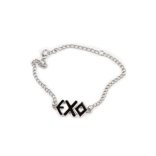 ภาพขนาดย่อของภาพหน้าปกสินค้าเครื่องประดับ สร้อยข้อมือคู่รัก สายโซ่ ลาย exo จากร้าน hequ.th บน Shopee ภาพที่ 1