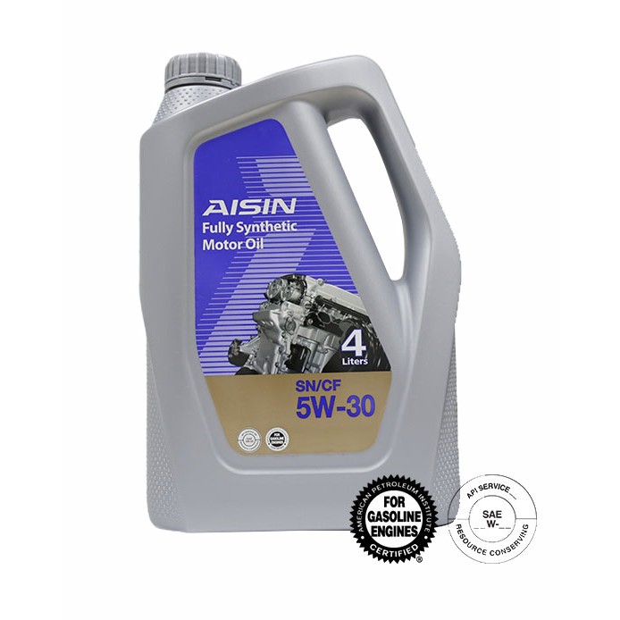 aisin-น้ำมันเครื่องสังเคราะห์แท้-100-ไอซิน-เกรด-5w-40-5w-30-เบนซิน-fully-synthetic-sn-cf-plus-5w30-5w40