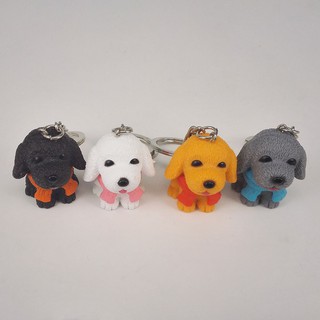 Four Color Available Resin Lover Gift Scarf Dog Animal Fashion Jewelry Key Ring Key Holder Key Chain