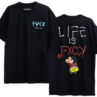 [2023] LIFE BLACK ดำ เสื้อเชิ้ตสำหรับผู้ชาย และผู้หญิง