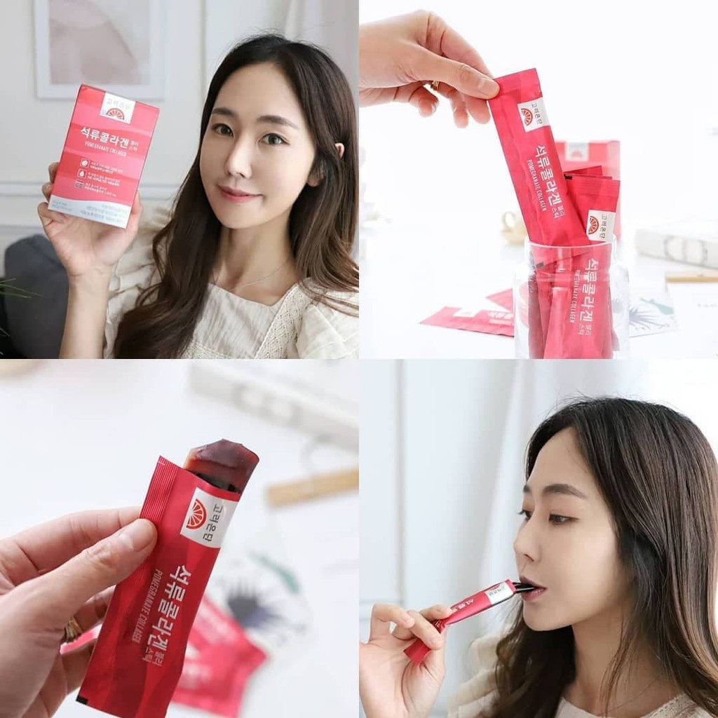 เจลลี่คลอลาเจนทับทิม-korea-eundan-pomegranate-collagen-jelly-1-กล่อง-14-ซอง