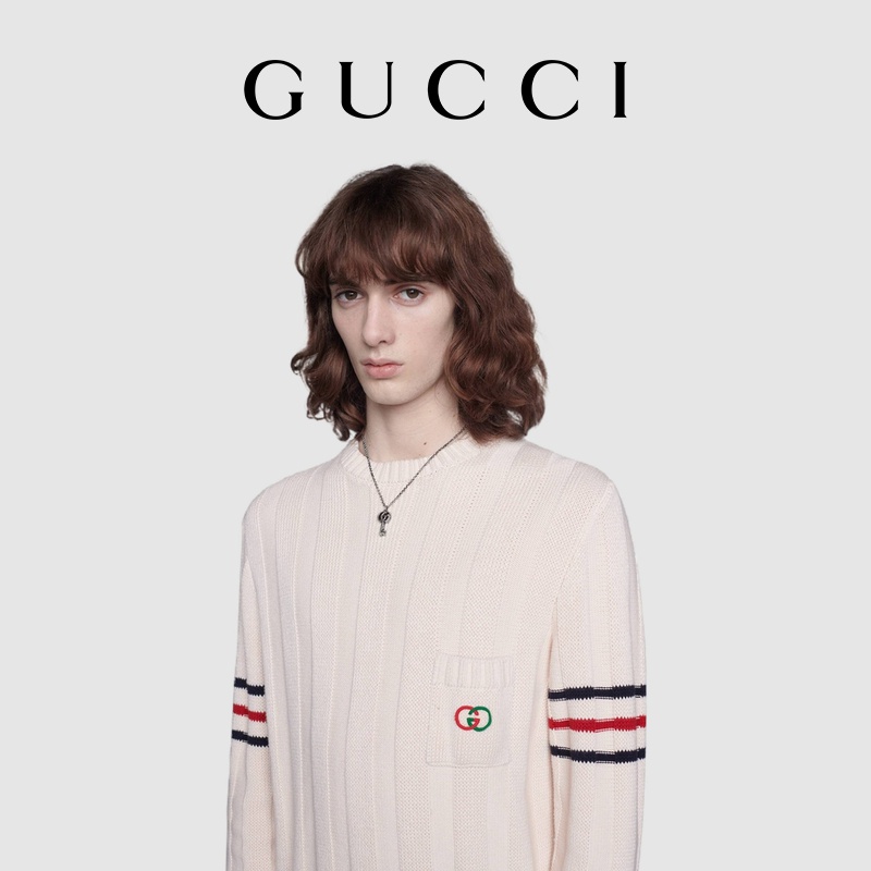 gucci-gucci-สร้อยคอเงิน-จี้กุญแจ-g-คู่-สําหรับผู้หญิง