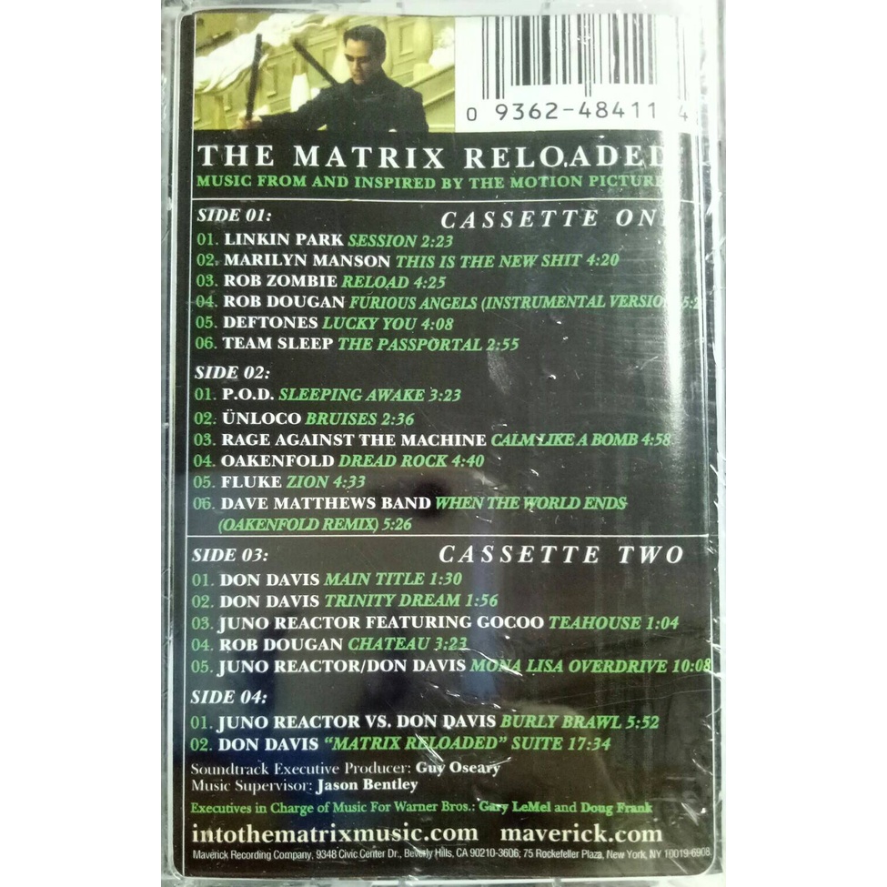 เทปเพลง-the-matrix-reloaded-cassette-2-pack