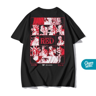 เสื้อยืดผู้ &lt;รุ่นพิเศษ.. เสื้อยืด พิมพ์ลายการ์ตูนอนิเมะ One Piece RED S-5XL