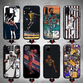 เคสโทรศัพท์ซิลิโคน TPU แบบนิ่ม ลาย nba players สีดํา สําหรับ OPPO find X3 X3ro A94 RENO3 RENO 5F 5LITE A94 A95