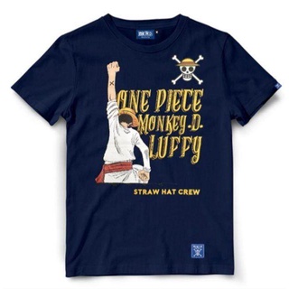 ✔☞▷HH เสื้อยืดวันพีช One Piece LUFFY OP-611 สีกรม เสื้อยืดผ้าฝ้าย