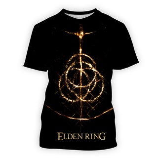 เสื้อยืดลําลอง แขนสั้น คอกลม พิมพ์ลาย Elden Ring 3 มิติ สไตล์ญี่ปุ่น ฮาราจูกุ สตรีท แฟชั่นฤดูร้อน สําหรับผู้ชาย