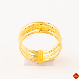 ภาพขนาดย่อของสินค้าLSW แหวนทองคำแท้ 1 สลึง (3.79 กรัม) ลาย3วงซ้อนกิ๊ฟ RC-83