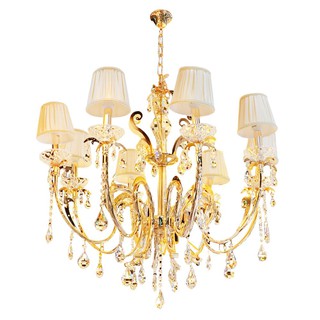 โคมไฟช่อ ไฟช่อ CARINI 98862-8 สีน้ำตาล/ทอง/ใส 8 หัว โคมไฟภายใน โคมไฟ หลอดไฟ CHANDELIER CARINI 98862-8 8-LIGHT BROWN/GOLD