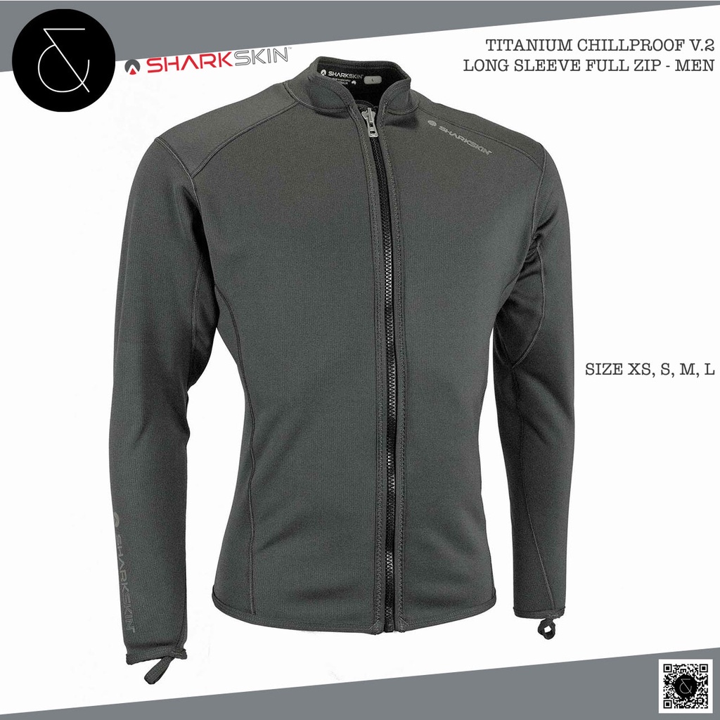 Sharkskin Men's Titanium Chillproof Long Sleeve Full Zip