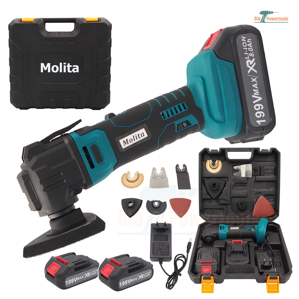 molita-เครื่องตัด-ขัด-เซาะ-ไร้สาย-บาก-อเนกประสงค์-199v-แบตเตอรี่-li-ion-อย่างดี-2ก้อนเครื่องมัลติทูลส์-ไร้สาย-แถมฟรี-6-ใ