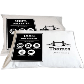 [1 แถม 1] Thames หมอนโรงแรม 5ดาว ของแท้ ใยสังเคราะห์ Polyester 100% เกรด A ผ้ากันไรฝุ่น/ราคาต่อ 1 ใบ หมอนขนห่านเทียม
