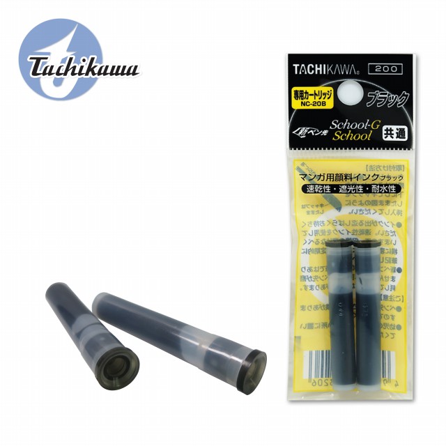 tachikawa-หมึกหลอดปากกา-school-g-comic-nib-fountain-pen-refill-1-ห่อ