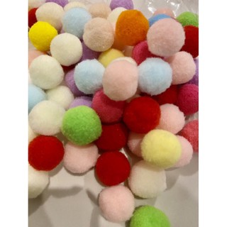 สินค้า พร้อมส่ง 🔥 ปอมปอม ปอมบอล ปอม DIY Crafts Colourful Mini Fluffy Pom poms Ball Felt