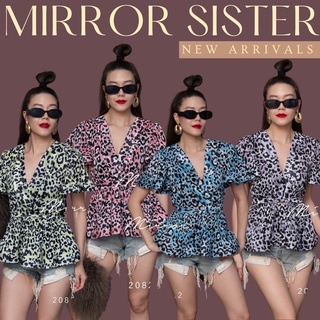 Code : 20822.2 เสื้ออัดพลีท เสื้อลายเสือ งานป้าย Mirrorsister