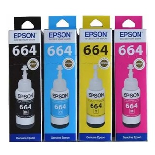 ภาพย่อรูปภาพสินค้าแรกของหมึกเติม Epson T664 BK,C,M,Y