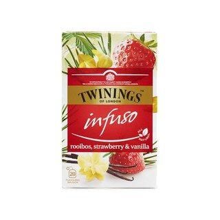 [แยกซอง/ยกกล่อง] Twinings Infuso ROOIBOS, STRAWBERRY & VANILLA ไม่มีคาเฟอีน