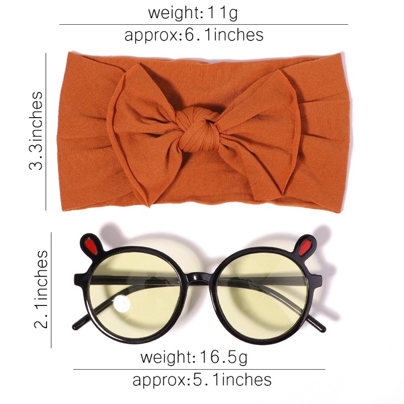 พร้อมส่ง-เซ็ตแว่นตาเด็ก-ที่คาดผม-เซ็ต2ชิ้น