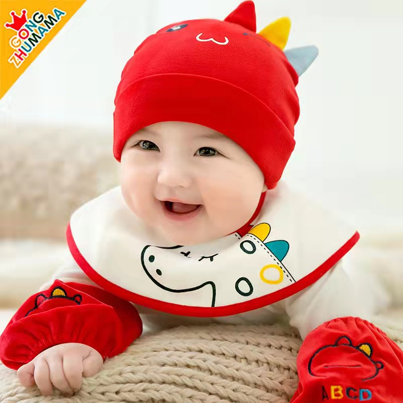 ภาพหน้าปกสินค้าBabyonline(Y168)K2 เซ็ทหมวกพร้อมผ้าซับน้ำลายเด็กน่ารักๆ ผ้านิ่ม จากร้าน babyonlineth บน Shopee