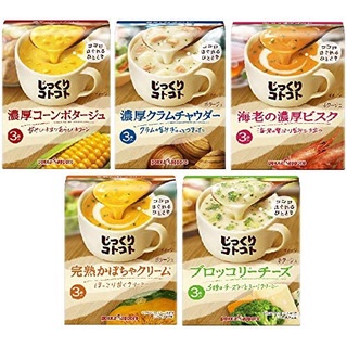 ( ลดราคา ) POKKA SAPPORO Soup  ซุปกึ่งสำเร็จรูป แค่ชงใส่น้ำร้อน ซุปผง ซุปญี่ปุ่น (1กล่องบรรจุ3ซอง48-59g.) จากญี่ปุ่น