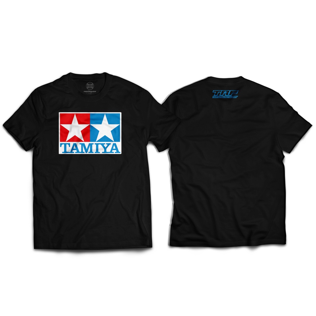 สุดยอดไฟ-เสื้อยืดคอกลมแขนสั้นสีดำ-ลายtamiya-คนดัง